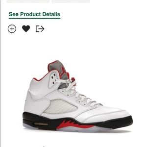 Jordan Fire Red 5 Sneakers